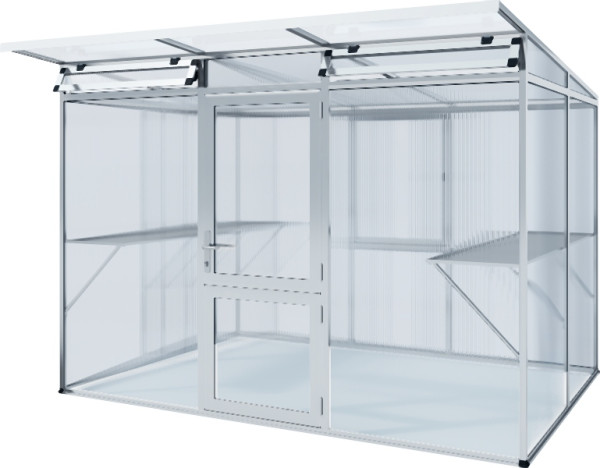KGT Gewächshaus Linea II, pressblank, 2.04 x 2.97 x 2.15 m, 16200000