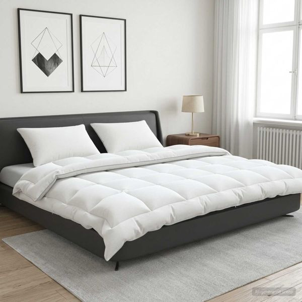 vidaXL Bettdecke und Kissen Set 3-teilig 220 x 240 cm 4 Jahreszeiten Weiß, 3441838