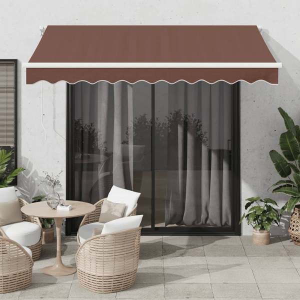 vidaXL Markise Automatisch Braun 300x250 cm, Polyester, 3215375