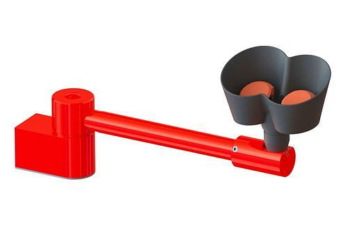 B-SAFETY Augendusche mit 2 Brauseköpfen, horizontal schwenkbar, Tischmontage links neben dem Becken, DVGW, 306250