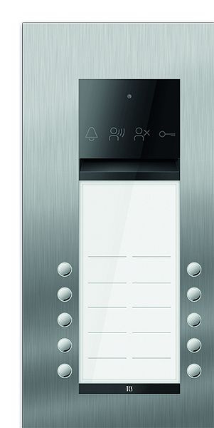TCS Türkontrollsystem PES PRO Audio Außenstation 10T 2 Spalten UP Edelstahl, ASU600210-0030