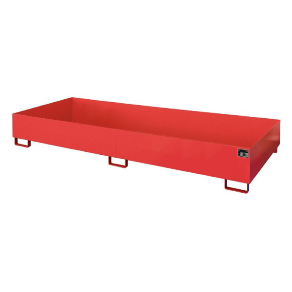 STEIN HGS Regalwanne RW, 591 Liter, RAL 3000 feuerrot, Gesamthöhe 265 mm, lackiert, ohne Gitterrost, 79217.0044