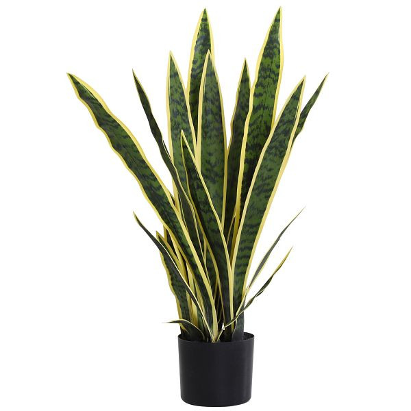 Outsunny Künstliche Schlangenpflanze groß 77 cm Kunstpflanze im Topf für Wohnzimmer Geschenk, 844-267