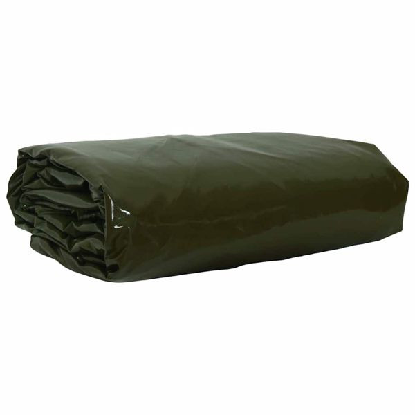 vidaXL Plane 650g / m² Olive Grün 1,5 x 10 m Canvas mit PVC-Beschichtung, 42017764