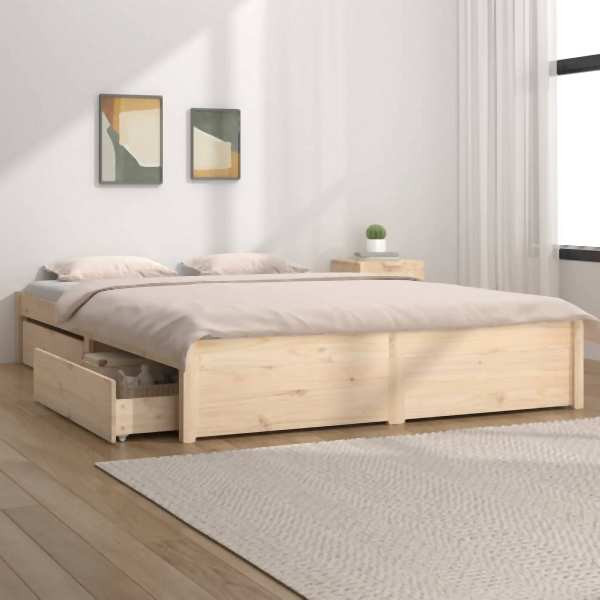 vidaXL Bett mit Schubladen 180x200 cm, 3103528, 8720287012245