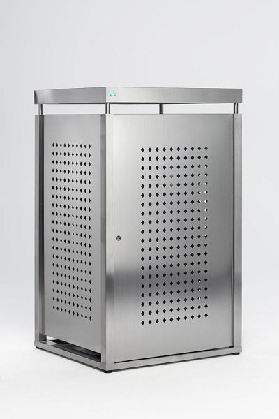VAR Müllbehälterschrank, Edelstahl, für 240-l Mülltonnen, 21262