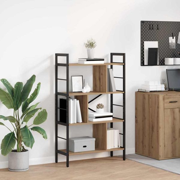 vidaXL Bücherregal Artisan-Eiche 75 x 30 x 123,5 cm Holzwerkstoff, 883969
