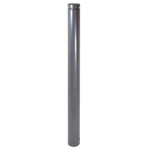Stein HGS Stilpoller Ø 82 mm mit Fräskopf, ortsfest /zum Aufdübeln, gelb beschichtet mit schwarzen Streifen, 3 Ösen (90°), 482pbsonder-gs-3