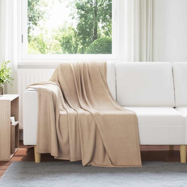 vidaXL Wohndecken 24 Stück Kamel 170 x 130 cm Fleece, 42017089
