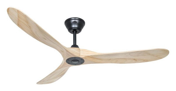 CasaFan Deckenventilator Eco Genuino 152 Lack matt schwarz-Massivholz natur, 315218