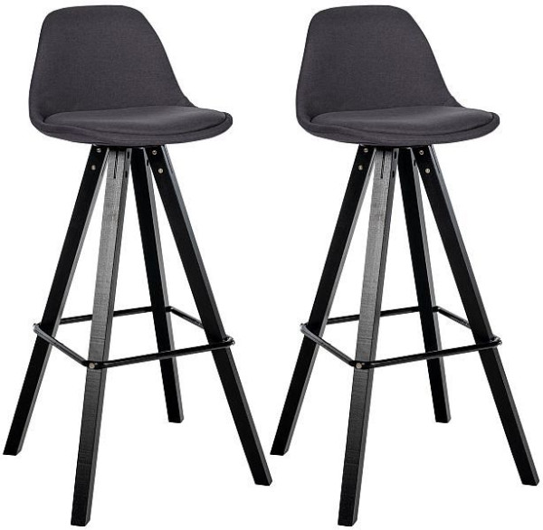 CLP Barhocker Corbin Stoff Square, dunkelgrau, VE: 2 Stück, 327250