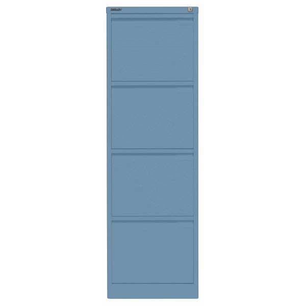 Bisley Hängeregistraturschrank, einbahnig, 4 HR-Schubladen, 605 blau, 3643605