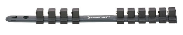 STAHLWILLE Steckschlüsselleiste 10 Halteklammern, Länge 307 mm, 80500005