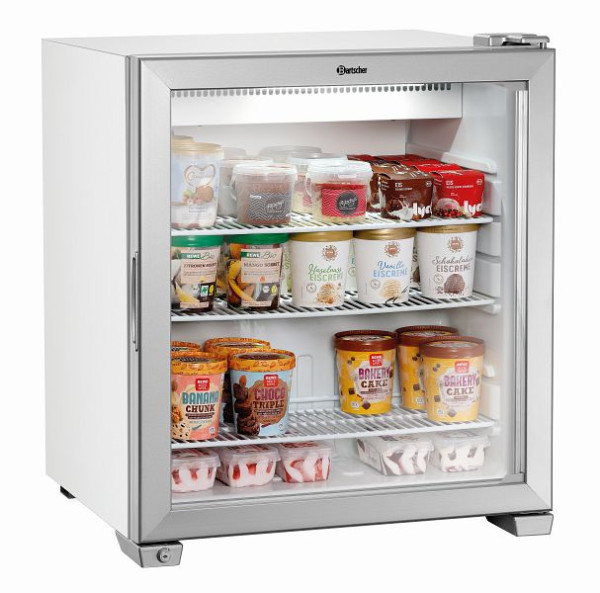 Bartscher Tiefkühlschrank TKS90, Material: Stahl, Lackiert, Glas, 700342, 4015613719696