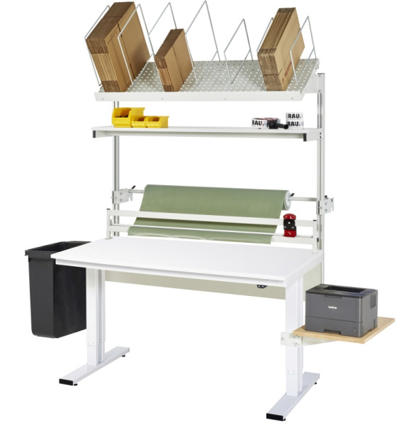 RAU Packtisch Komplettset 04, 08-WT, B1500 x T800, M-Platte, 08-WT-150-080-M-VP04.12