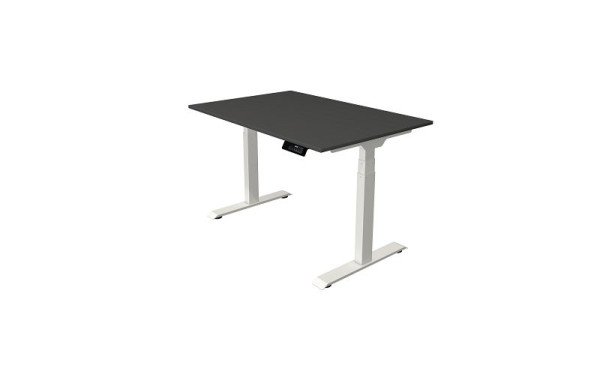 Kerkmann Oxford Sitz-/Stehtisch 1200 x 800 mm, elektrisch höhenverstellbar von 620-1270 mm, Anthrazit, Gestell weiß, 10520413