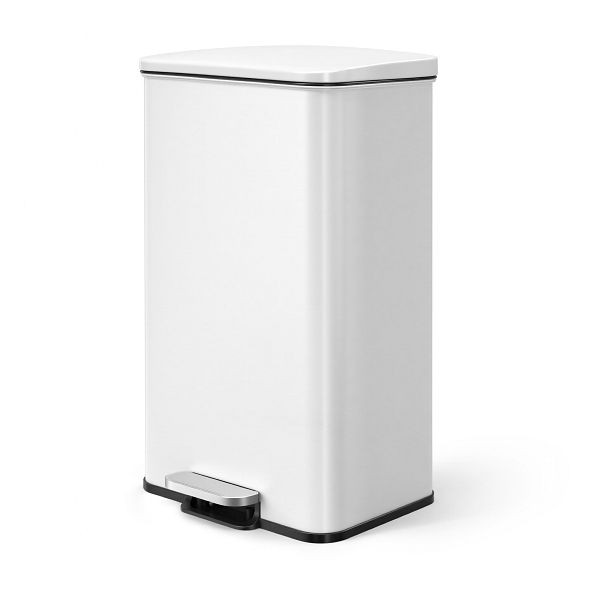 SONGMICS Mülleimer, Weiß, 34,8x32,1x59,5 cm, LTB540W4002