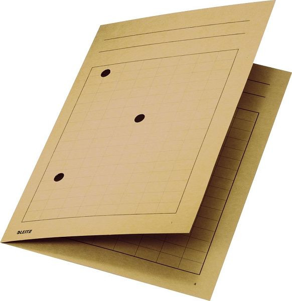 LEITZ 3998 Umlaufmappe, A4, Gitterdruck, Manilakarton 320 g/qm, chamois, 3998-00-11