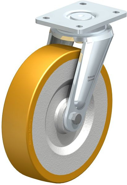 Blickle LO-SETH 250K Stahlgeschweißte Schwerlast-Lenkrolle, Blickle Extrathane®, Hellbraun, 37184