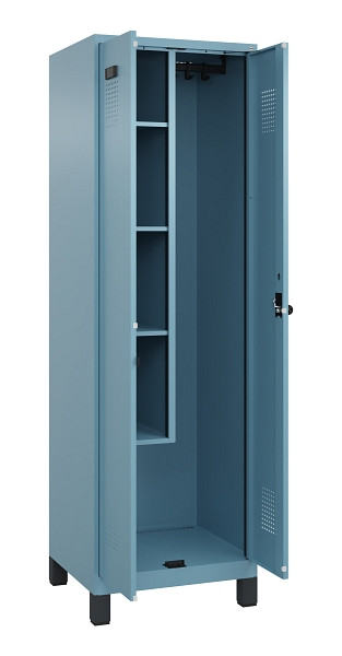 C+P Putzmittel-Spind Evolo PLUS, mit Füßen, 2 Abteile, 1950x600x500mm, 0010/001, Drehriegel, 049110-00 S10021