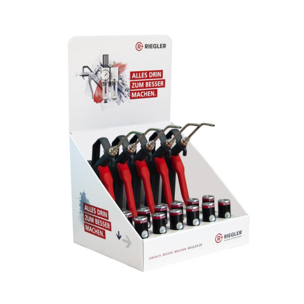 Riegler Aufsteller Druckknopfkupplung / Blaspistolen Kunststoff Stabdüse, 144828