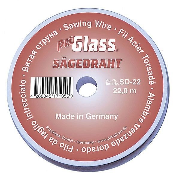 ProGlass Sägedraht SD, Ø 0,80 mm, 22 m auf Kunststoffspule, SD-22