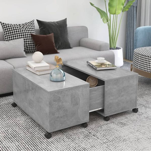 vidaXL Couchtisch Betongrau 75x75x38 cm Holzwerkstoff, 806871