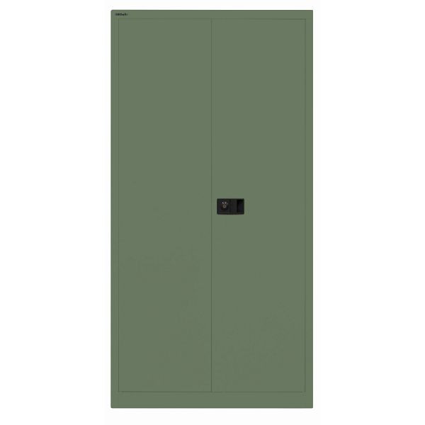 Bisley Flügeltürenschrank UNIVERSAL, 3 Fachböden für 4 Ordnerhöhen, 623 olivgrün, Belastbarkeit: 80kg je Fachboden, E722A03G623