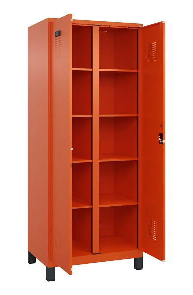 C+P Wäsche-Spind Evolo PLUS, mit Füßen, 2 Abteile, 1950x800x500mm, 2004/2004, Verschluss Zylinderschloss, 049012-22B S10050