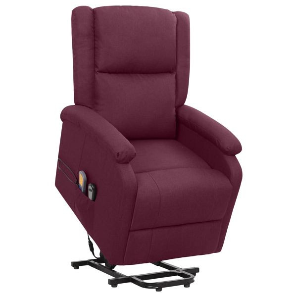 vidaXL Massagesessel mit Aufstehhilfe Lila Stoff, 329716