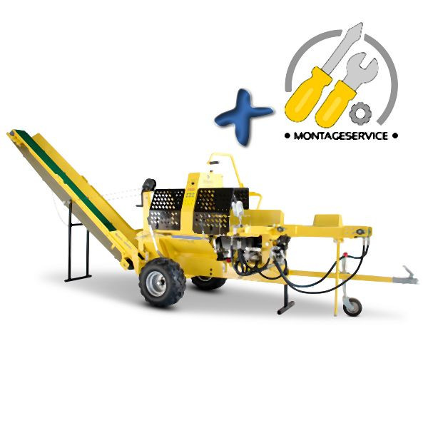 BAMATO 20 Tonnen Sägespaltautomat WPO-400PRO mit Förderband & Montageservice, WPO-400PRO_SET