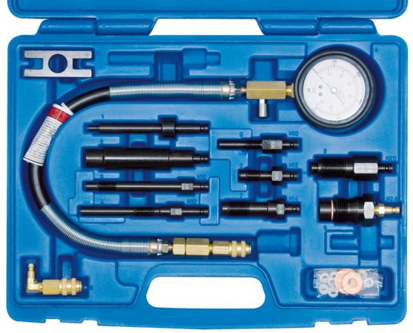 SW-Stahl Kompressionsdruckprüfer, 0 - 70 bar, 13-teilig, 26071L