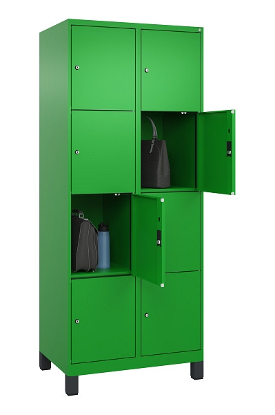 C+P Schließfachschrank Evolo PLUS, mit Füßen, 8 Fächer, 1950x800x500mm, 6037/60, 049010-224 S10026