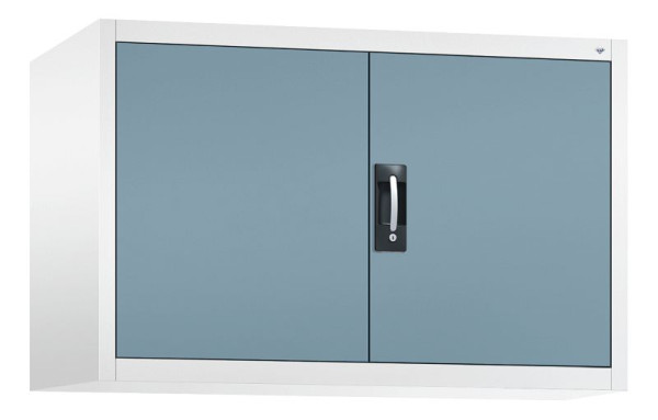 C+P Flügeltürenschrank Acurado-900, H790xB1200xT500 mm, Weiß/Horizontblau, 9485-000 S10323
