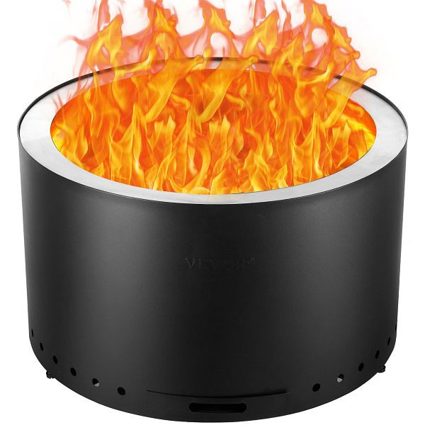 VEVOR Feuerstelle Ø71cm Rauchfreie Holzfeuerschale Feuerschale inkl. Schnürhaken, WYRMHKYXPG17PILBIV0