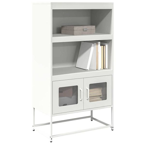 vidaXL Highboard Weiß 68x39x123 cm Stahl, 853373, 8721158372079