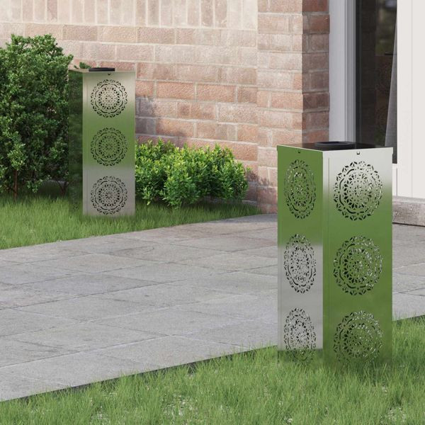 vidaXL Solar LED Weg Licht 2 pcs Rostig Wetterfeststahl, 879784