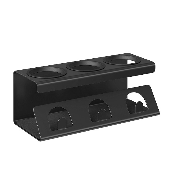 SONGMICS Limonadenflaschenhalter Drei Löcher, Schwarz, 30x13,7x11,7 cm, KCS557BH01