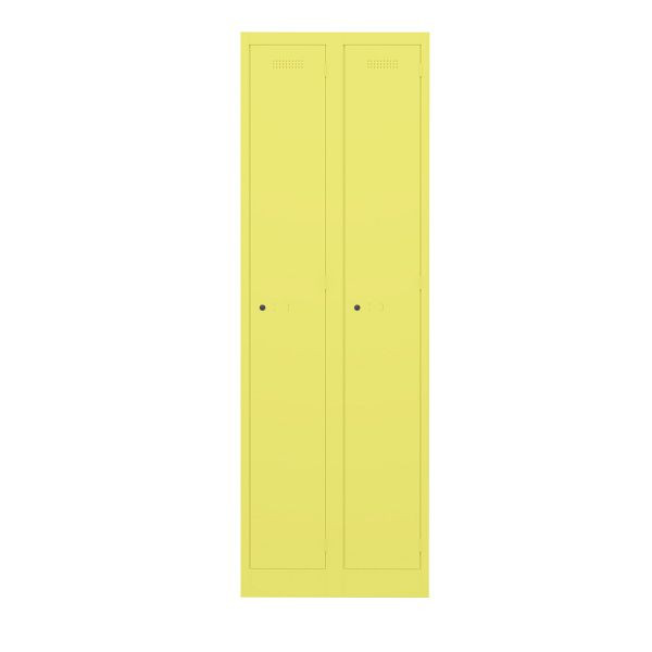 Bisley Garderobenschrank Primary Locker, 2 Abteile, 641 zinkgelb, PL3050D1641