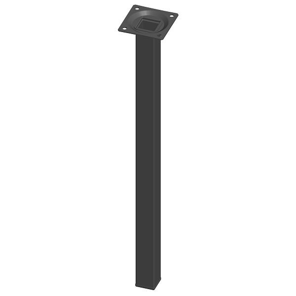 Element System STAHLROHRFUSS, LOSE, 25X25, M10, 400 mm, SCHWARZ, VE: 4 STÜCK, 11101-00038