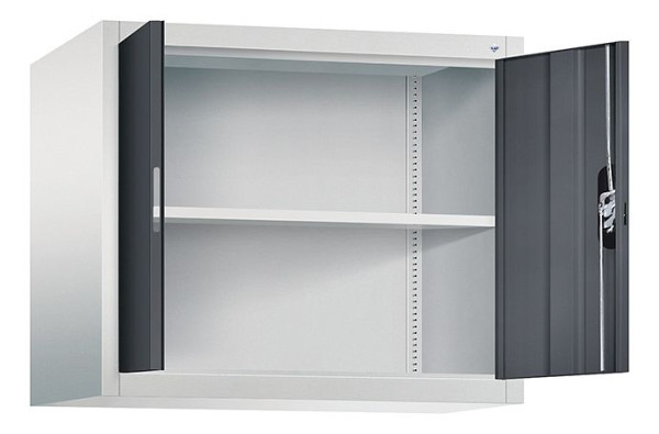 C+P Aufsatzschrank Acurado, H790xB930xT500mm, Farbe: Lichtgrau / Schwarzgrau, Muldengriff, 9285-000 S10207