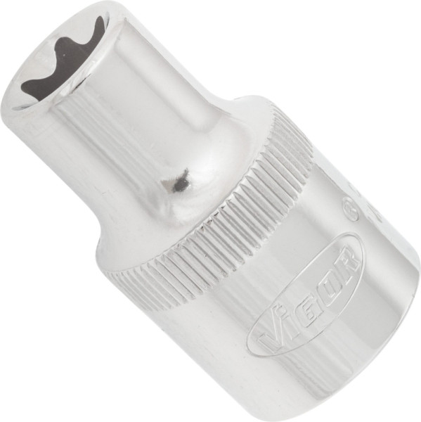 VIGOR TORX Steckschlüsseleinsatz, Vierkant hohl 12,5 mm (1/2 Zoll), Außen TORX Profil, E12, V2732