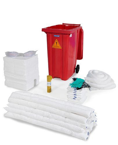 DENSORB Notfall-Set im Rollcontainer B 36, rot, Ausführung Öl, 270388