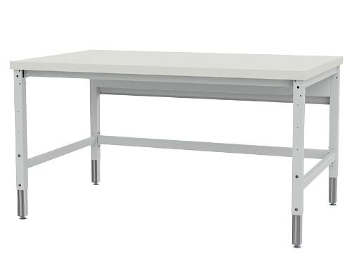 Bedrunka+Hirth Packtisch Komfort, Grundtisch, Klemmfeststellung, Maße: 2000 x 900 mm, Material Arbeitsplatte: MDF-Platte mit HPL-Belag, PT4200KL90H