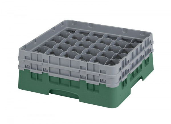 Cambro Spülkorb mit 36 Fächer Camrack® 13,3 cm Flaschengrün, 36S434119