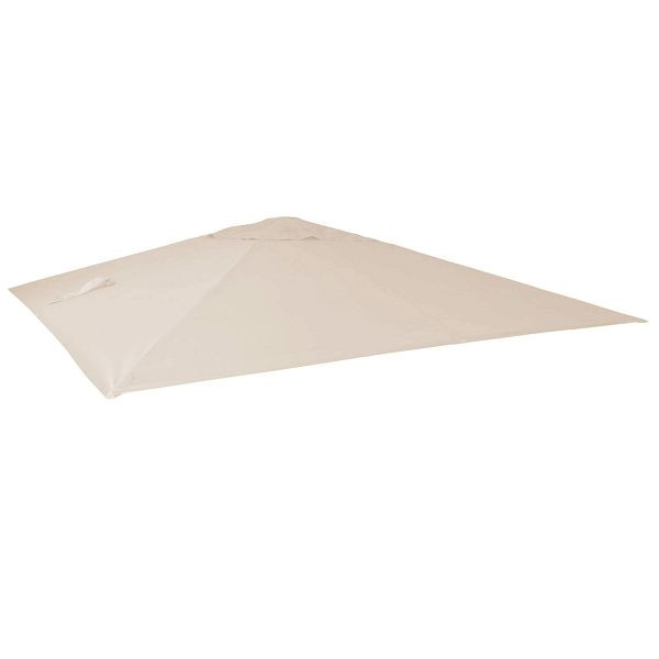 Mendler Ersatz-Bezug für Luxus-Ampelschirm HWC-A96, Sonnenschirmbezug Ersatzbezug, 3x3m (Ø4,24m) Polyester 2,7kg, creme, 153439