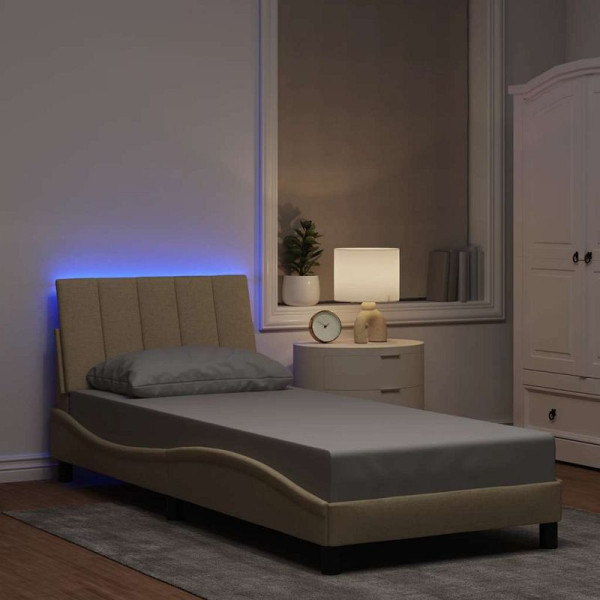 vidaXL Bettgestell ohne Matratze "Hanko" Blau 90x190 cm Stoff, 3310431