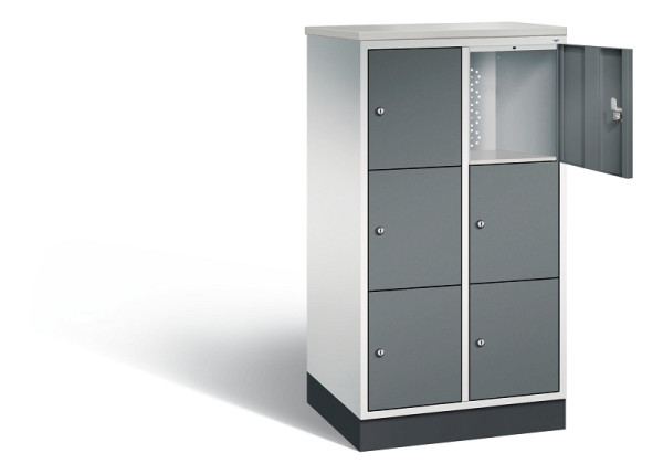 C+P Schließfachschrank Intro, H1255xB620xT490mm, 7035/7016, 8573-201 S10311
