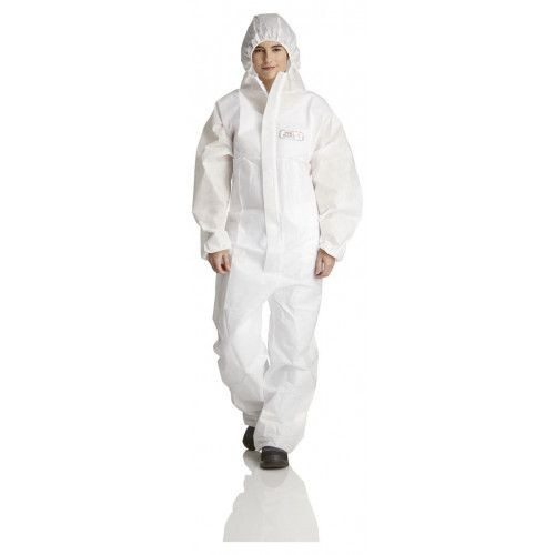 ProSafe 1 Einweg-Overall, Kapuze, Arm-, Bein-, Taillengummi, weiß, Größe XL, VE: 50 Stück, PS1-XL