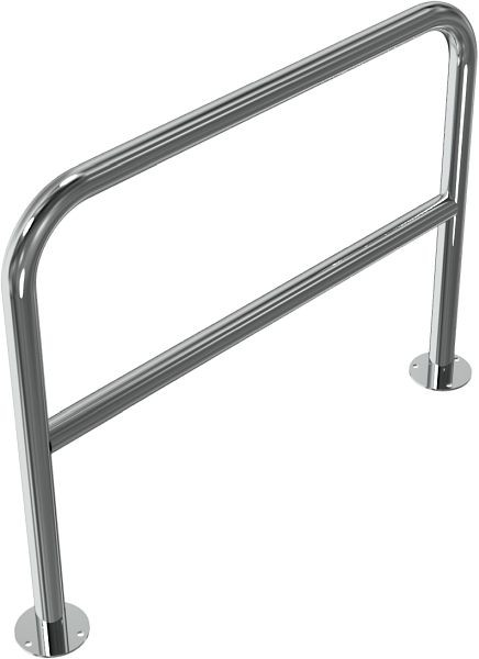 Schake Edelstahlbügel Ø 48 mm für Dübel Befestigung, mit Querholm, Gesamtbreite 1000 mm, 449_22P